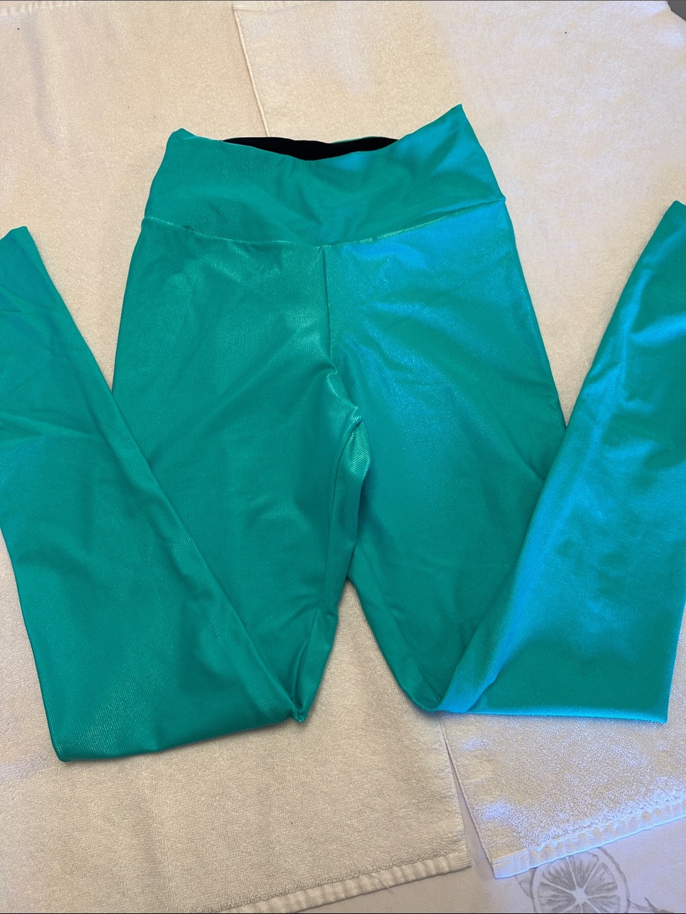 High-Waist Women’s Leggings - Teal